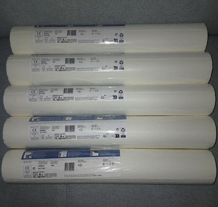 Behang rollen easy on easy off, Huis en Inrichting, Stoffering | Behang, Wit, minder dan 10 m², Ophalen of Verzenden