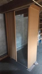 Kledingkast met spiegel, Ophalen, Gebruikt, 100 tot 150 cm, 200 cm of meer