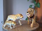 Set speelgoed wilde dieren - leeuw tijger nijlpaard, Ophalen of Verzenden, Zo goed als nieuw