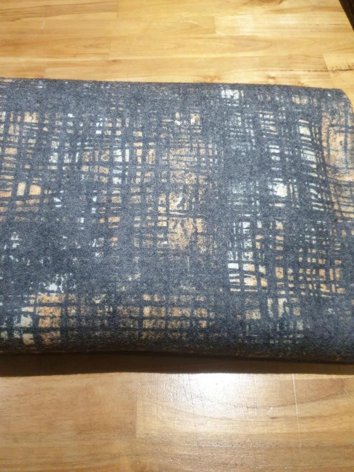 Wol kriskras grijs cognac, Hobby en Vrije tijd, Stoffen en Lappen, Nieuw, Wol, 120 cm of meer, 200 cm of meer, Grijs, Ophalen of Verzenden