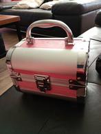 Roze Beauty Case met Spiegel, Gebruikt, Met spiegeltje(s), Ophalen of Verzenden, Roze