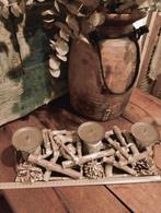 Leuke takken kandelaar voor 3 kaarsen, Overige materialen, ., Ophalen of Verzenden, Zo goed als nieuw