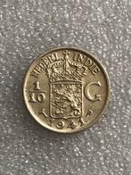 1/10 gulden 1941 P, Nederlands Indië., Postzegels en Munten, Munten | Nederland, Verzenden, Zilver, 10 cent, Koningin Wilhelmina