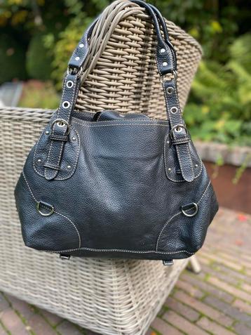 Rabeanco Luxe Leren Damestas Zwart - Zo Goed Als Nieuw beschikbaar voor biedingen