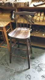 Vintage barkruk rugleuning voetsteun Van €35 Voor €17,50, 1 kruk, Ophalen, Hout, Met voetsteun