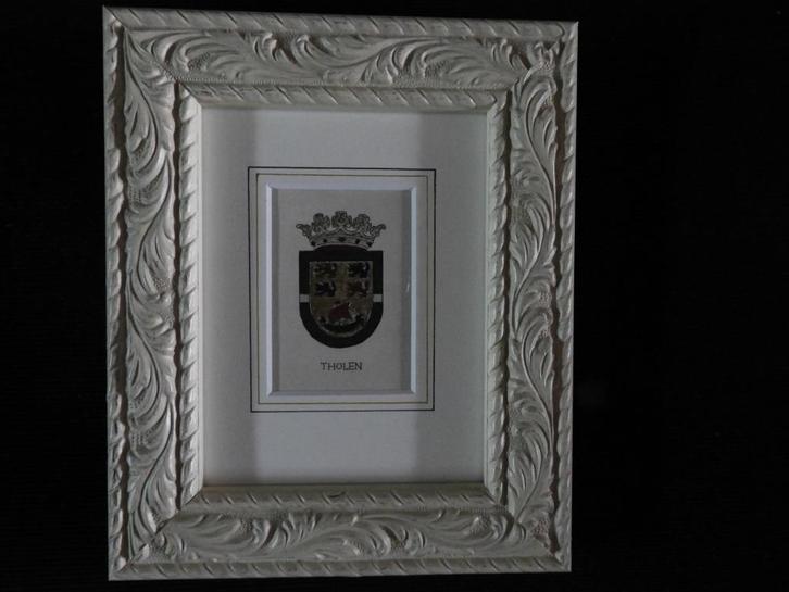 Stadswapen Tholen - Ingelijst, Huis en Inrichting, Woonaccessoires | Schilderijen, Tekeningen en Foto's, Gebruikt, Overige typen