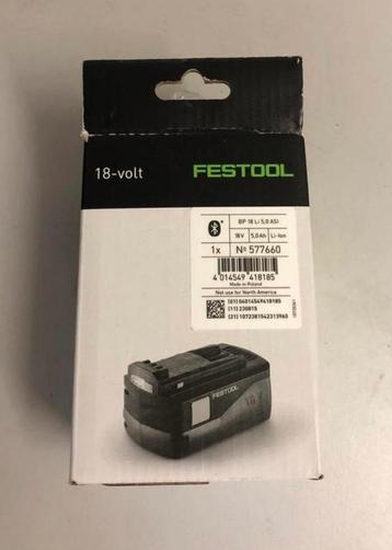 Nieuwe Festool BP 18 Li 5,0 Ah ASI Accu Bluetooth beschikbaar voor biedingen