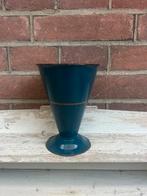 Maatbeker petrol blauw emaille gouden bies van Edy, Antiek en Kunst, Ophalen of Verzenden