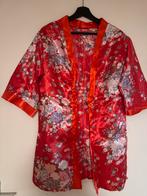 Rode kimono met bloemenprint, Ophalen of Verzenden, Zo goed als nieuw