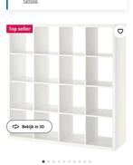 Kallax ikea 4x4 wit schadekast garage. Expedit., Huis en Inrichting, Kasten | Boekenkasten, Ophalen, Zo goed als nieuw, 25 tot 50 cm