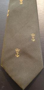 Koninklijke Marine stropdas klassiek olijfgroen met ankers, Ophalen of Verzenden, Marine, Nederland, Kleding of Schoenen