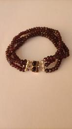 Oude/antieke armband Granaat met Gouden Slot, 14 krt, Verzenden, Goud, Armband, Met edelsteen