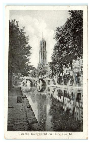 Utrecht, Domgezicht en Oude Gracht. Opruimingskaart beschikbaar voor biedingen