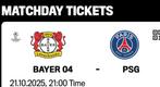2x Bayer 04 Leverkusen - PSG vak A5, Tickets en Kaartjes, Sport | Voetbal, Twee personen, April