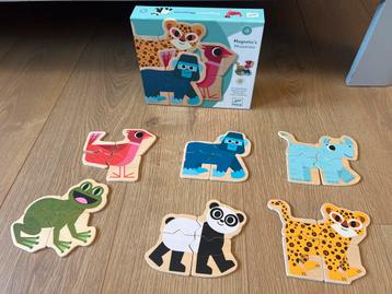 Djeco Magnetische Dieren (houten magnetische puzzels) beschikbaar voor biedingen