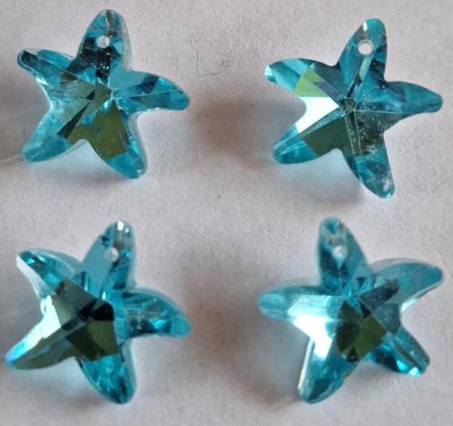 Geslepen kristal ster met zilver achterkant 17 mm 5, Hobby en Vrije tijd, Kralen en Sieraden maken, Nieuw, Kraal, Verzenden