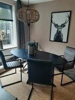 4 eetkamerstoelen, Huis en Inrichting, Stoelen, Ophalen, Gebruikt, Bruin, Twee