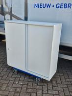 Palmberg schuifdeurkasten, wit,  met of zonder plantenbak, Huis en Inrichting, 100 tot 150 cm, Ophalen of Verzenden, Zo goed als nieuw