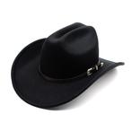 Zwarte cowboy hoed / heren dames mannen vrouwen western, Verzenden, Nieuw, Hoed