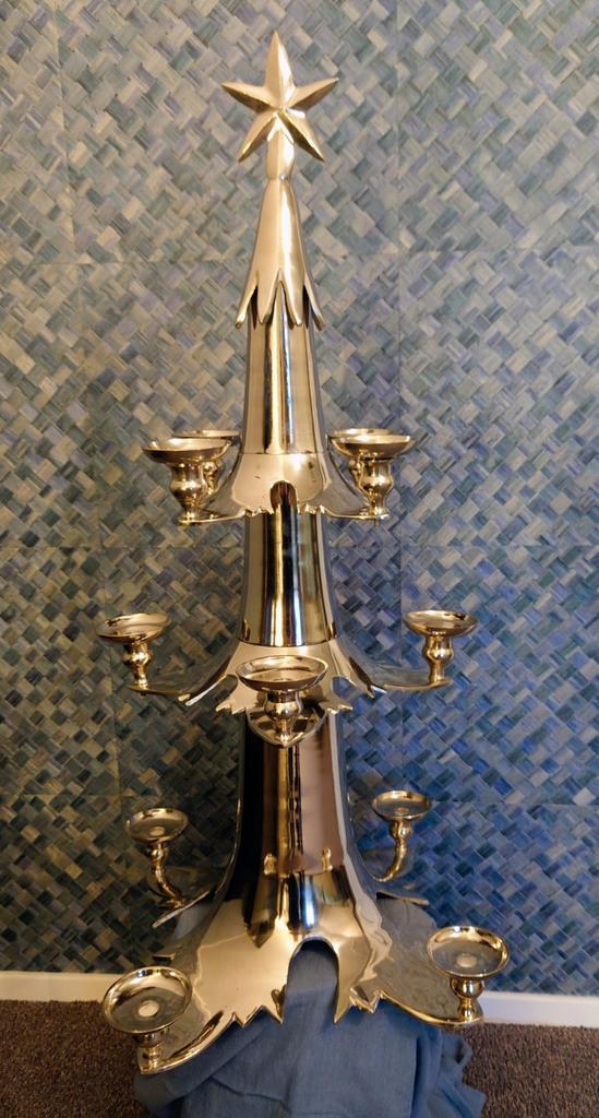 RVS Kerstboom Kaarsenhouder - 110cm, Huis en Inrichting, Woonaccessoires | Kandelaars en Kaarsen, Overige materialen, Ophalen