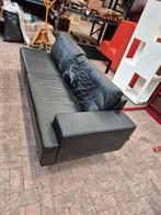 Gelderland Design Bank - 3-zits Zwart Leer, Ophalen, Gebruikt, ., Driepersoons