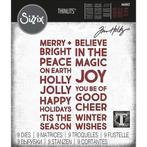 Sizzix Tim Holtz Thinlits Bold Text Christmas #666062, Hobby en Vrije tijd, Scrapbooking, Verzenden, Nieuw, Frame of Mal, Sizzix