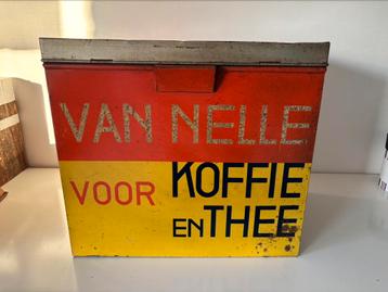 Vintage voorraadblik Van Nelle Koffie Thee (winkelblik) beschikbaar voor biedingen