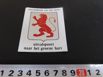 sticker Nieuwerkerk aan de IJssel uitvalspoort naar het groe beschikbaar voor biedingen