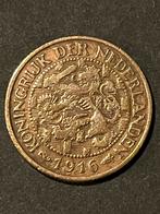 1 cent Wilhelmina uit 1916, Ophalen of Verzenden, Koningin Wilhelmina, 1 cent