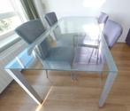 Glass Dining Table + Chairs, Modern. Best Offer!, Ophalen, Gebruikt, Modern, Minder dan 4 stoelen