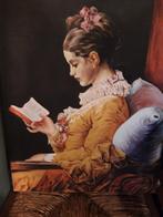 Schilderij van lezende vrouw, Antiek en Kunst, Kunst | Schilderijen | Klassiek, Ophalen of Verzenden