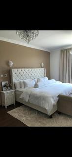 Familiebed / Op maat gemaakt bedframe 250x210 – Massief hout, Huis en Inrichting, Slaapkamer | Bedden, Ophalen, Gebruikt, Tweepersoons