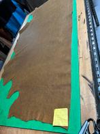 Cognac vintage halve huid 1.5 mm dikte soepel en glad A-500, Bruin, Leer of Kunstleer, Ophalen of Verzenden, Zo goed als nieuw