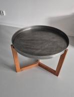 Vintage/industriële salontafel Metaal/Hout, Ophalen, Gebruikt, 50 tot 100 cm, 50 tot 100 cm
