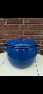 Blauwe emaille soepketel., Antiek en Kunst, Antiek | Emaille, Ophalen