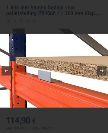 2x Houten bodem voor palletstelling 270x110 cm beschikbaar voor biedingen