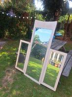 Prachtige brocante drieluik spiegel, Antiek en Kunst, Ophalen, Minder dan 100 cm