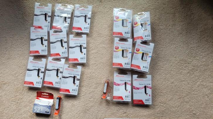 Canon Pixma inktcartridges Canon CLI 521 totaal 26 stuks., Computers en Software, Printerbenodigdheden, Nieuw, Cartridge, Ophalen of Verzenden