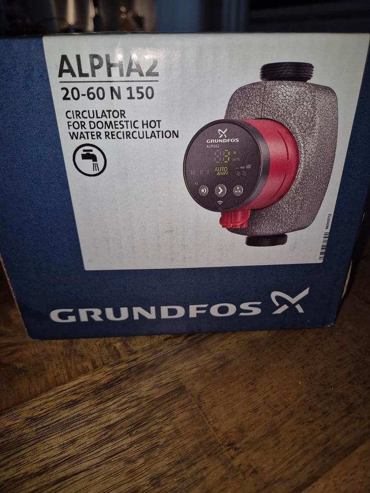 Grundfos Alpha 2 20-60 N150 Circulator - Nieuw!, Doe-het-zelf en Verbouw, Sanitair, Nieuw, Overige typen, Ophalen of Verzenden