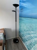 vloerlamp zwart met leeslamp incl. LED en dimmer, Ophalen, Gebruikt, Metaal, Modern