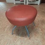 5 potige leren poef kruk., Huis en Inrichting, Ophalen of Verzenden, Gebruikt