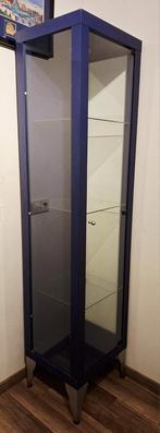 Ikea vitrinekast blauw of geel, Ophalen, Gebruikt, 25 tot 50 cm