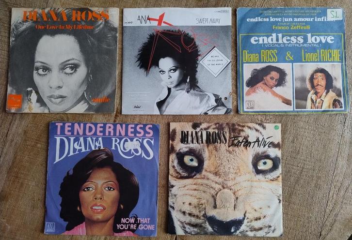 5x oude singles DIANA ROSS      (12), Cd's en Dvd's, Vinyl Singles, Gebruikt, Single, Pop, 7 inch, Ophalen of Verzenden