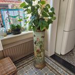Unieke art nouveau plantenzuil met bloemen vlinders vogel, Ophalen, Zo goed als nieuw, Binnen
