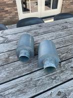 Zinken vergaarbak set van 2, Ophalen of Verzenden, Gebruikt, Zink, Minder dan 2 meter