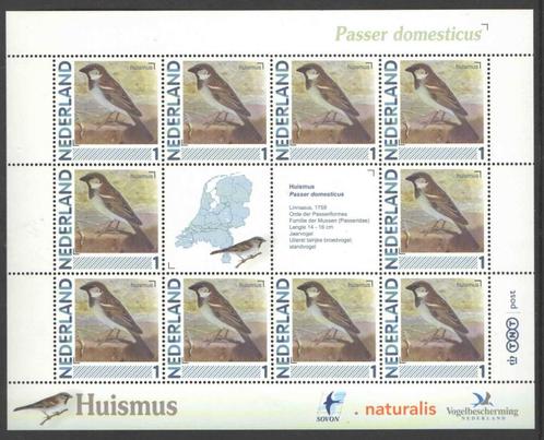 Vogels in Nederland: Huismus, Postzegels en Munten, Postzegels | Nederland, Postfris, Na 1940, Ophalen of Verzenden