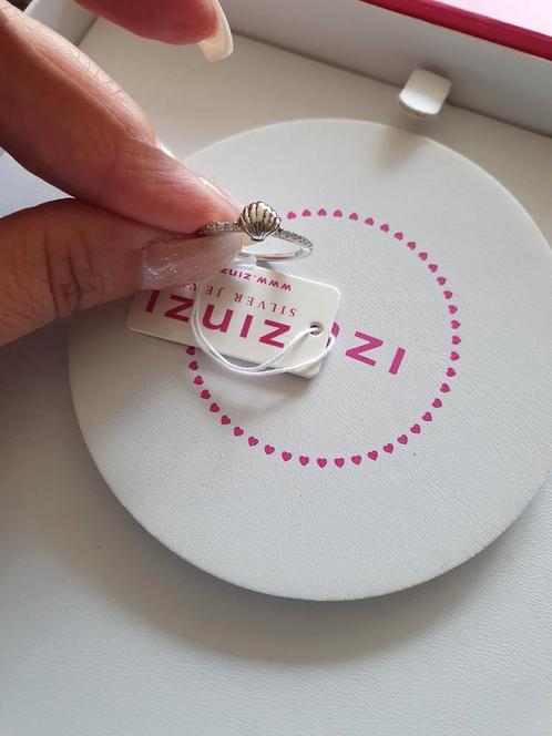 Nieuw Zinzi ring zilver met schelp en strass maat 16 ,5 / 52, Sieraden, Tassen en Uiterlijk, Ringen, Nieuw, Dame, Kleiner dan 17