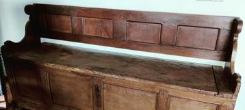 Antieke Houten Klepbank beschikbaar voor biedingen