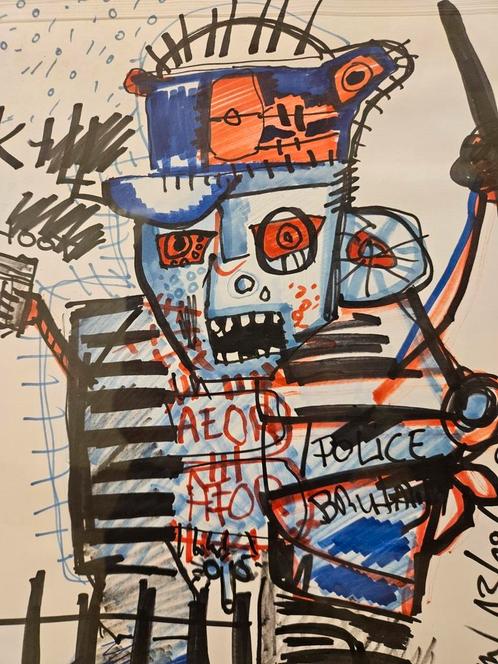Art By Son stift abstracte tekening 2018, Antiek en Kunst, Kunst | Tekeningen en Foto's, Ophalen of Verzenden