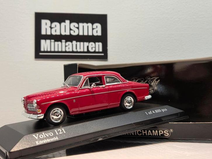 Volvo 121 Amazon - Rood - 1:43 Minichamps, Hobby en Vrije tijd, Modelauto's | 1:43, Zo goed als nieuw, Auto, MiniChamps, Ophalen of Verzenden